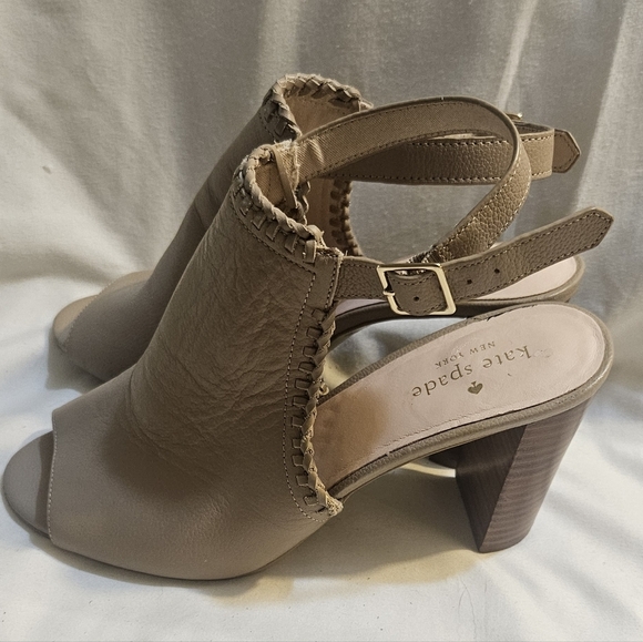 Kate Spade New York Orelene Taupe Block Heel Sandals Womens Sz 8.5M - Picture 8 of 9